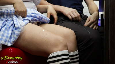 Young schoolgirl jerking off to classmate on homework-xsanyAny